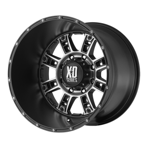 20x9 6x114.3 XD Series Offroad Wheels XD809 Riot Matte Black Machined 18 offset 72.6 hub