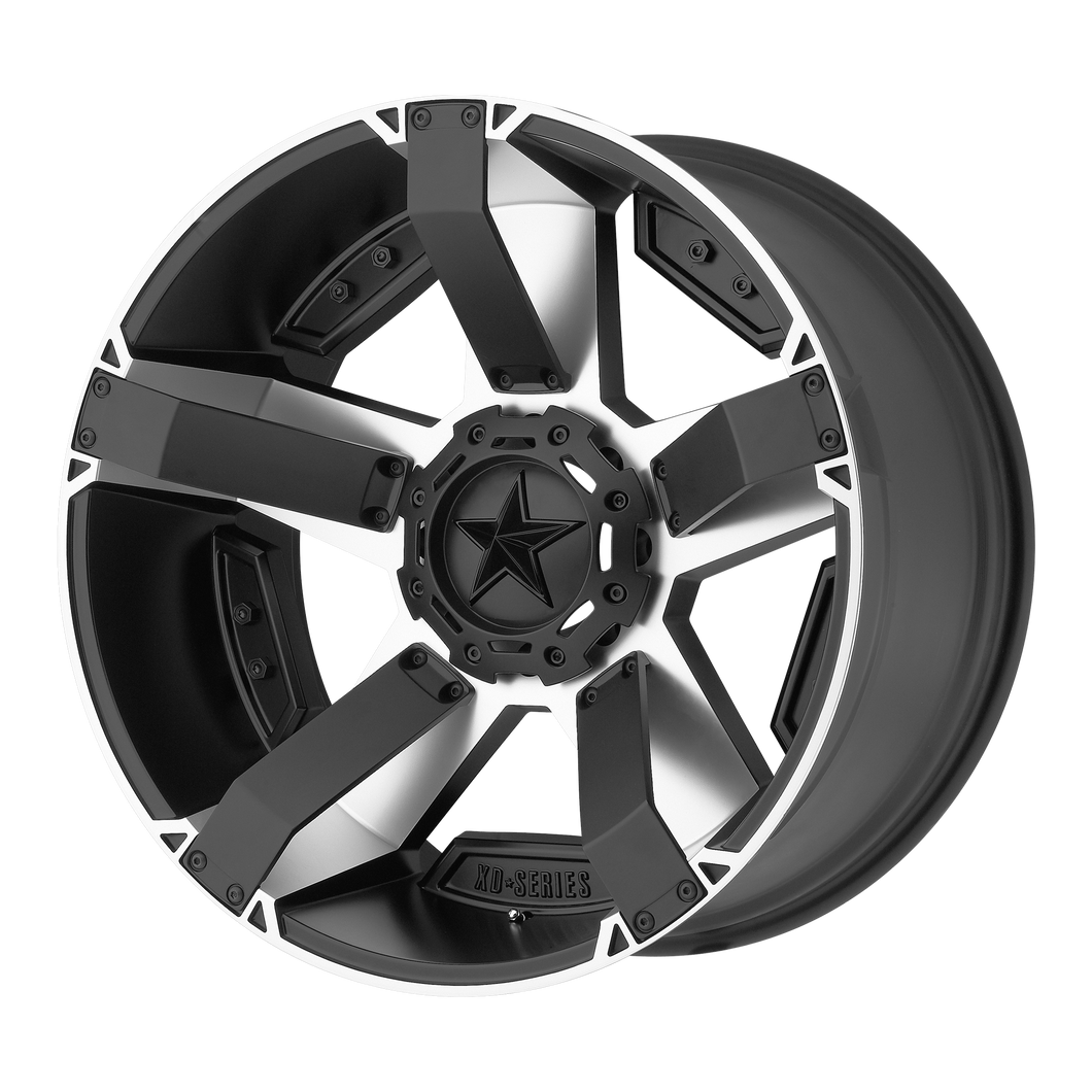 20x12 5x127/5x139.7 XD Series Offroad Wheels XD811 Rockstar 2 Matte Black Machined -44 offset 78.3 hub