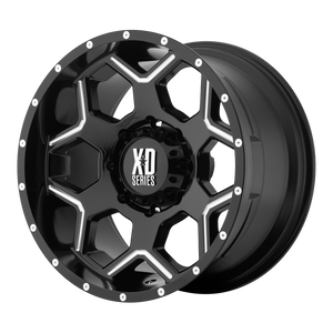 18x9 5x127 XD Series Offroad Wheels XD812 Crux Gloss Black Milled 18 offset 78.3 hub