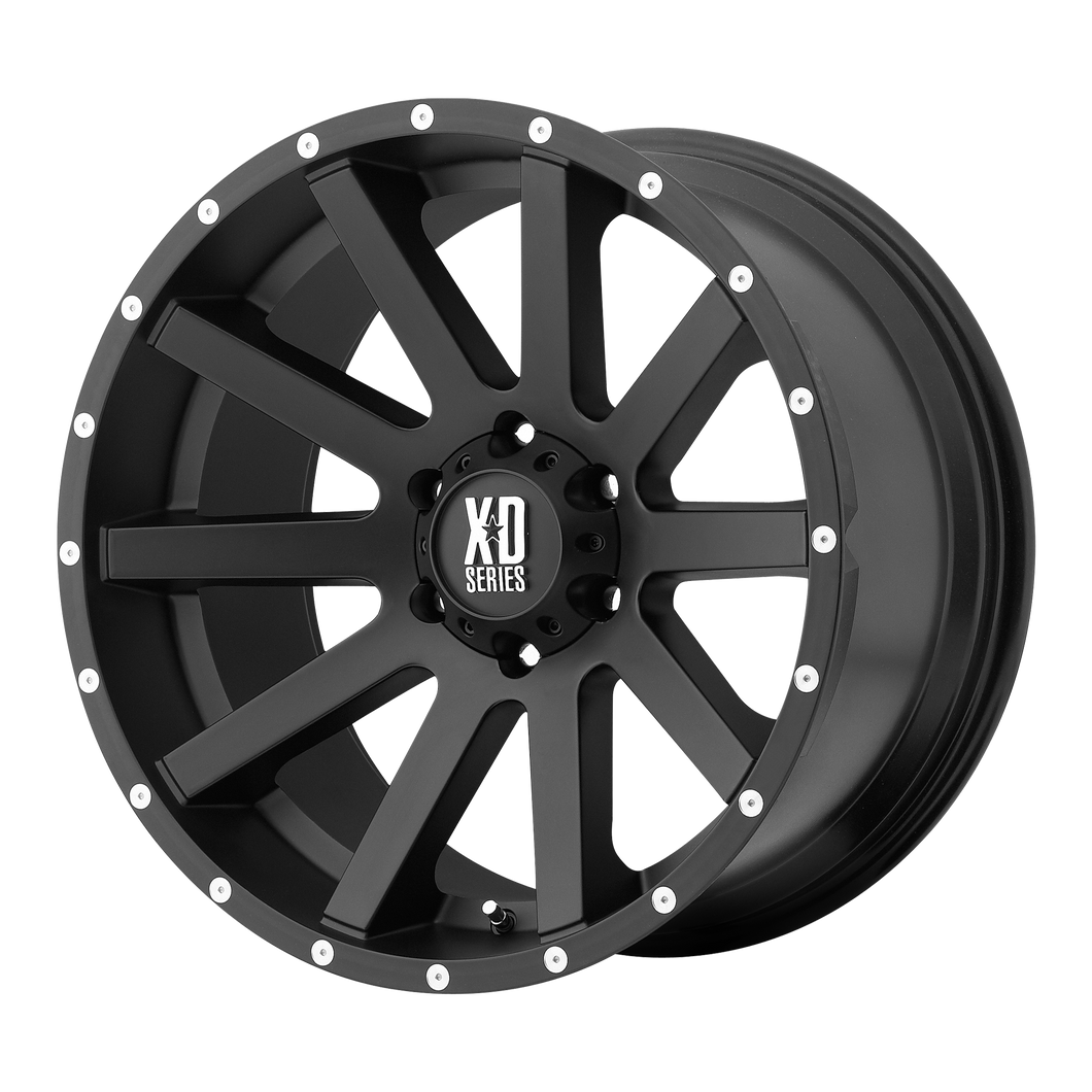 20x12 5x127 XD Series Offroad Wheels XD818 Heist Satin Black -44 offset 78.3 hub