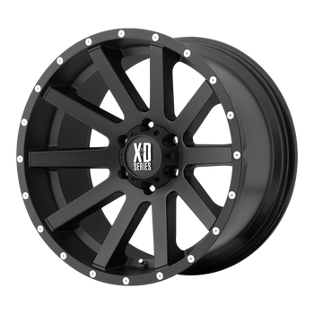 20x10 5x127 XD Series Offroad Wheels XD818 Heist Satin Black -24 offset 78.3 hub