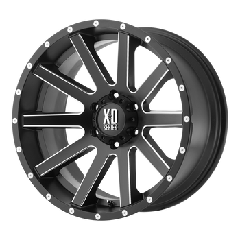 20x10 6x135 XD Series Offroad Wheels XD818 Heist Satin Black Milled -24 offset 87.1 hub