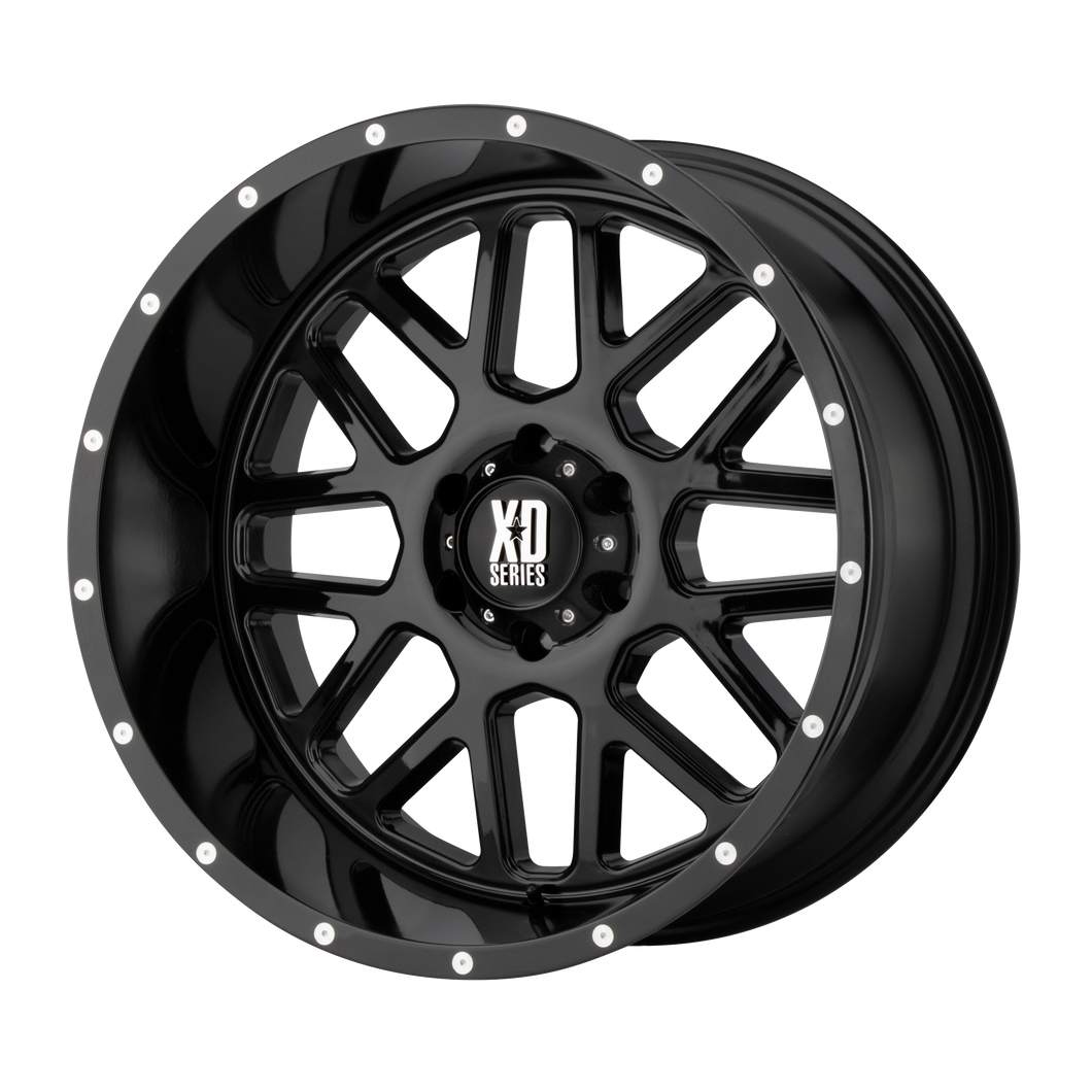 18x8 5x127 XD Series Offroad Wheels XD820 Grenade Gloss Black 38 offset 78.3 hub