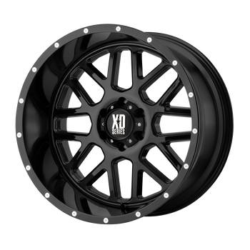 17x8.5 5x127 XD Series Offroad Wheels XD820 Grenade Gloss Black 0 offset 78.3 hub