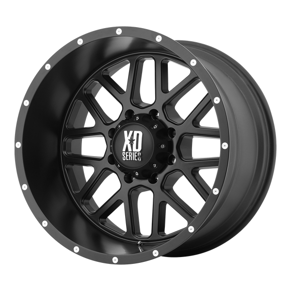 17x8.5 6x139.7 XD Series Offroad Wheels XD820 Grenade Satin Black 0 offset 106.25 hub