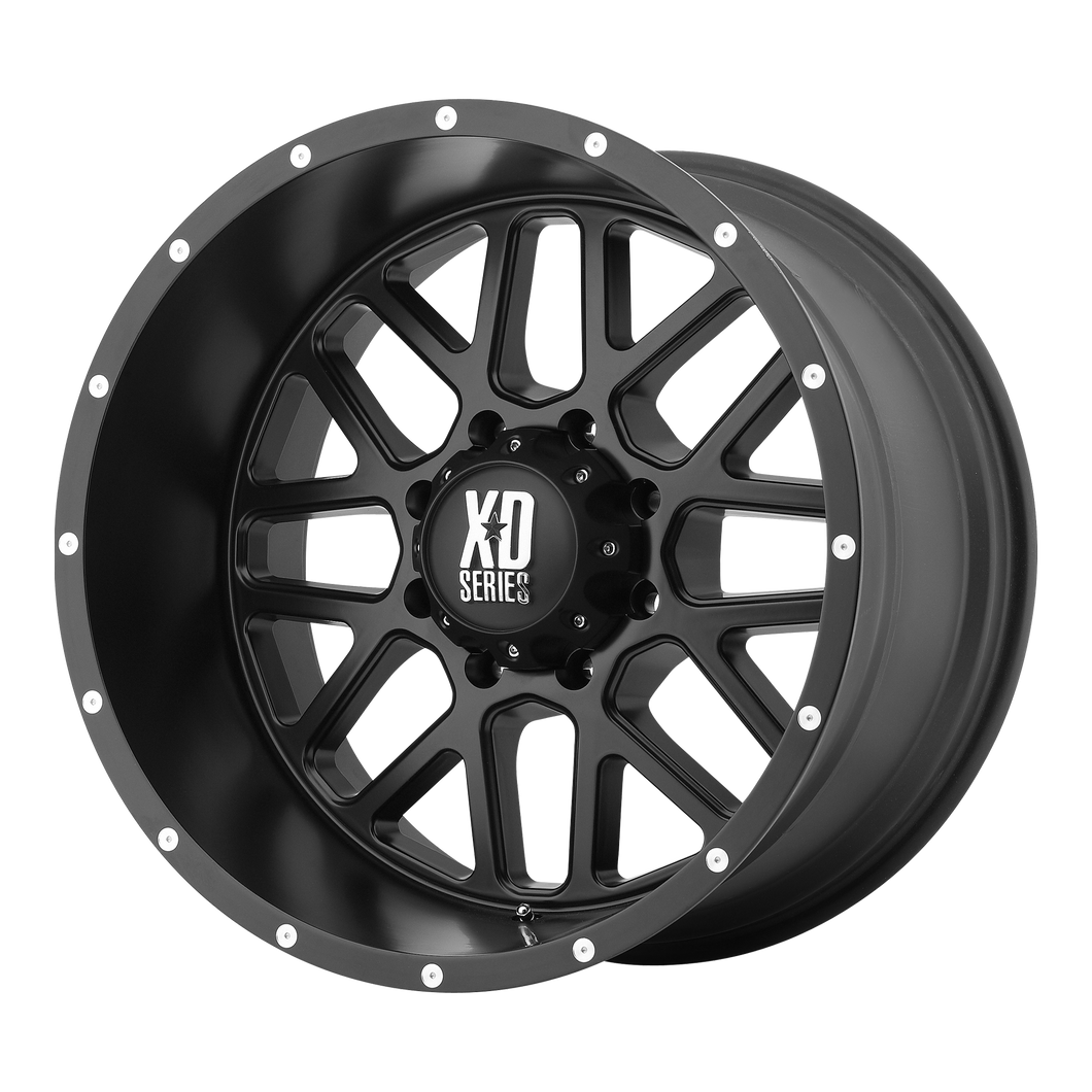 17x7.5 5x120 XD Series Offroad Wheels XD820 Grenade Satin Black 45 offset 74.1 hub