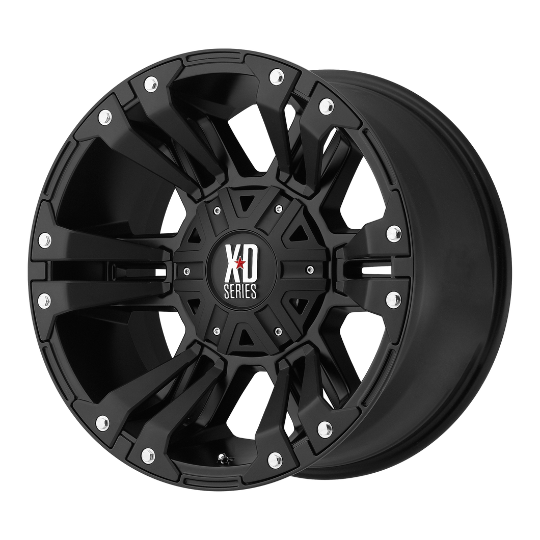 18x9 5x127/5x139.7 XD Series Offroad Wheels XD822 Monster 2 Matte Black 18 offset 78.1 hub