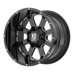 20x10 5x127/5x135 XD Series Offroad Wheels XD825 Buck 25 Gloss Black Milled -24 offset 87.1 hub