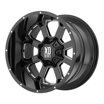 20x10 5x127/5x135 XD Series Offroad Wheels XD825 Buck 25 Gloss Black Milled -24 offset 87.1 hub