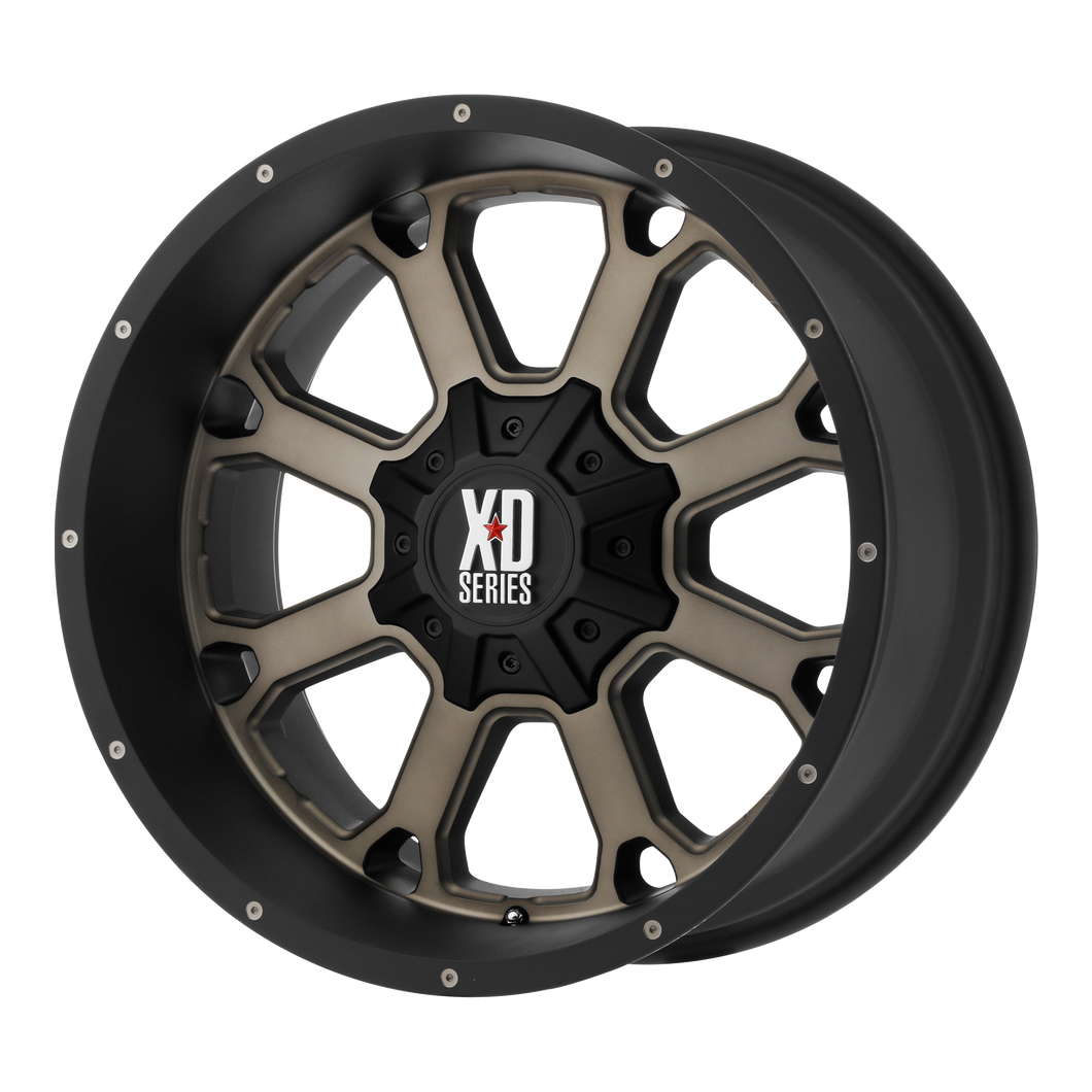 20x9 6x135/6x139.7 XD Series Offroad Wheels XD825 Buck 25 Matte Black Dark Tint 18 offset 106.25 hub