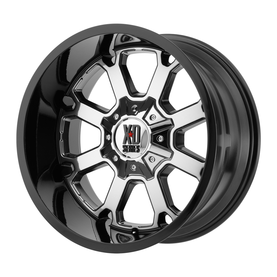 22x10 8x170 XD Series Offroad Wheels XD825 Buck 25 Pvd Center Gloss Black Lip -18 offset 125.5 hub