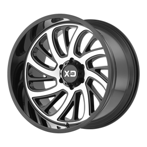 20x10 5x139.7 XD Series Offroad Wheels XD826 Surge Gloss Black With Machined Face -24 offset 108 hub