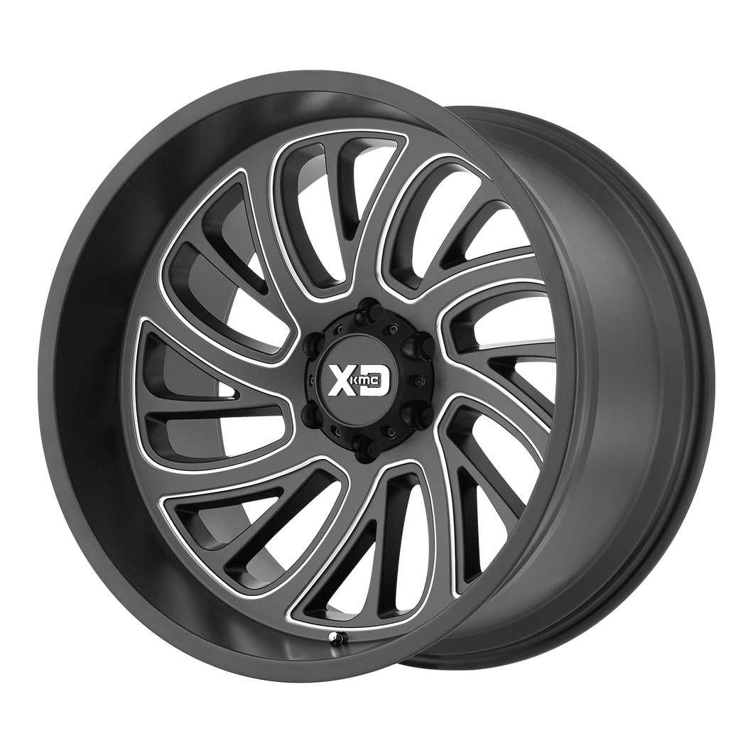 20x12 5x127 XD Series Offroad Wheels XD826 Surge Satin Black Milled -44 offset 78.3 hub