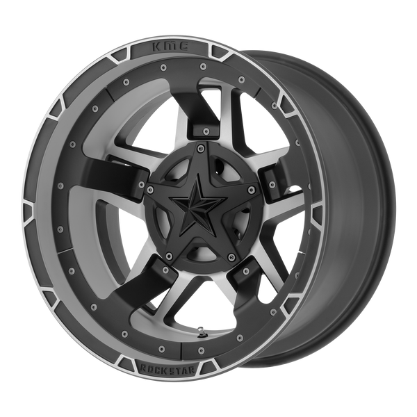 22x10 5x127/5x139.7 XD Series Offroad Wheels XD827 Rockstar 3 Matte Black Machined -18 offset 78.3 hub