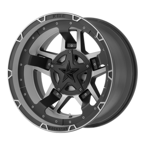 22x10 8x180 XD Series Offroad Wheels XD827 Rockstar 3 Matte Black Machined -18 offset 124.2 hub