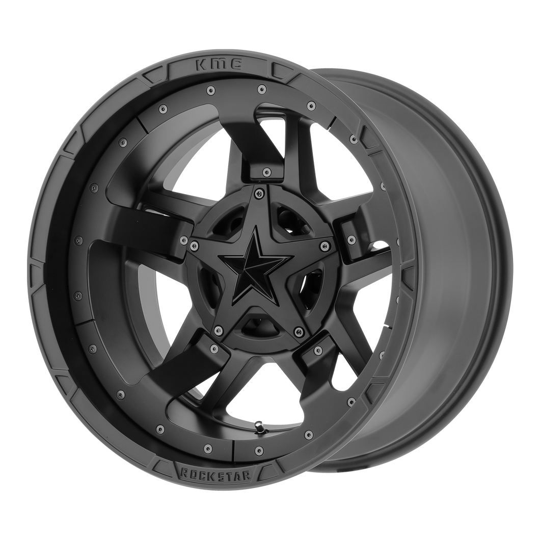 22x12 8x180 XD Series Offroad Wheels XD827 Rockstar 3 Matte Black -44 offset 124.2 hub