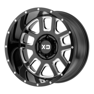 20x9 8x170 XD Series Offroad Wheels XD828 Delta Gloss Black Milled 0 offset 125.5 hub