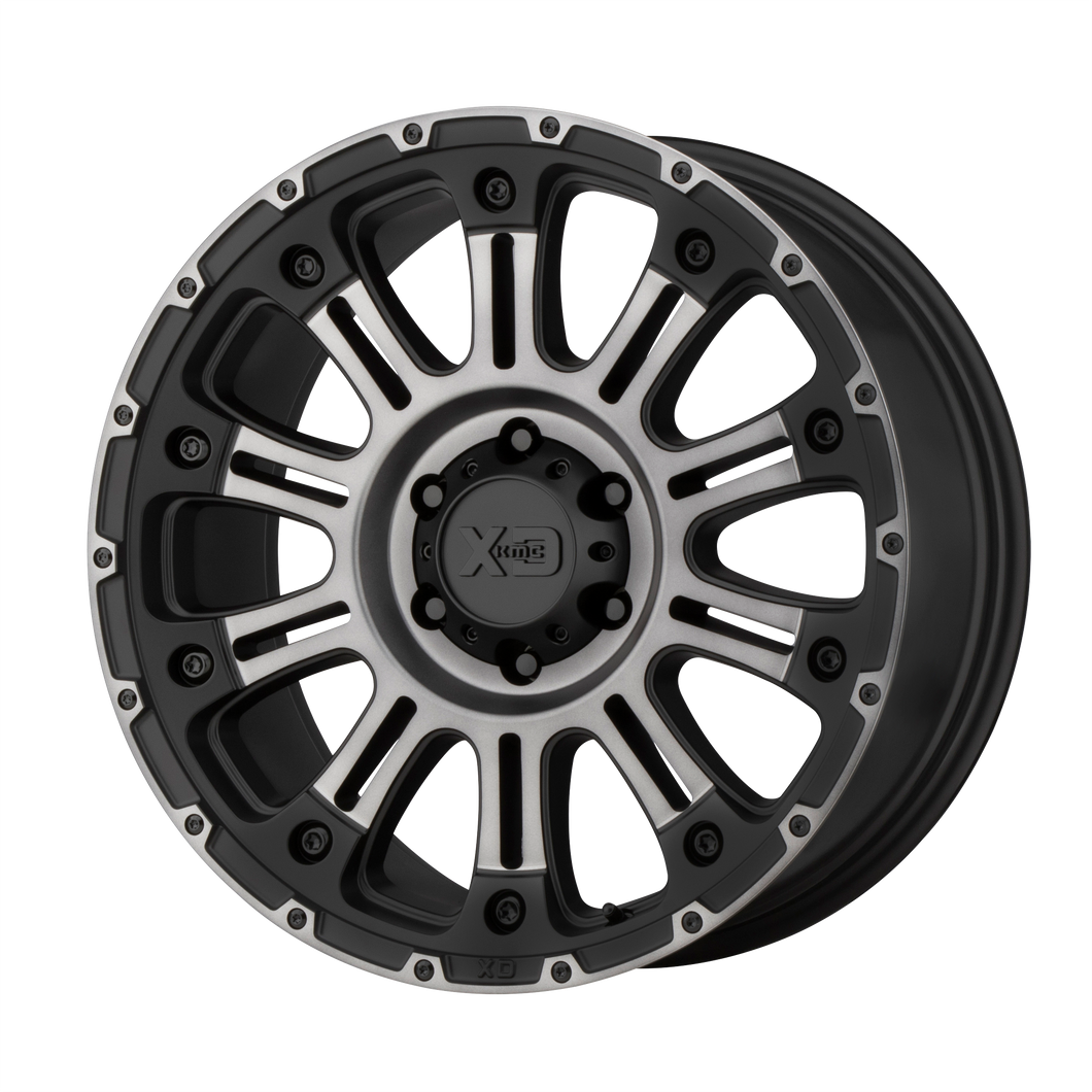 20x9 8x170 XD Series Offroad Wheels XD829 Hoss 2 Satin Black Machined Gray Tint 18 offset 125.5 hub