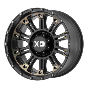 20x9 8x170 XD Series Offroad Wheels XD829 Hoss 2 Satin Black Machined Dark Tint -12 offset 125.5 hub