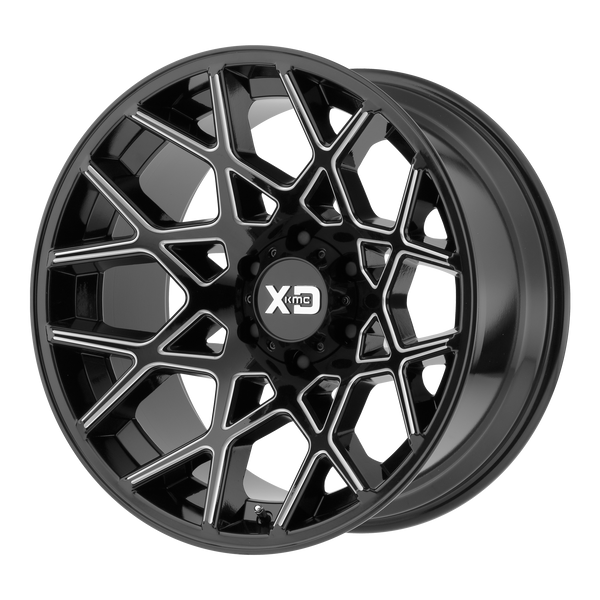 20x10 5x127 XD Series Offroad Wheels XD831 Chopstix Gloss Black Milled -24 offset 72.6 hub