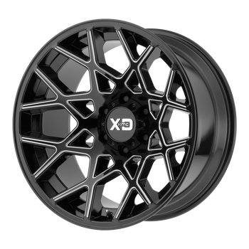 20x10 6x139.7 XD Series Offroad Wheels XD831 Chopstix Gloss Black Milled -24 offset 106.25 hub