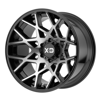 20x10 6x139.7 XD Series Offroad Wheels XD831 Chopstix Gloss Black Machined -24 offset 106.25 hub