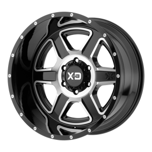 18x9 8x170 XD Series Offroad Wheels XD832 Fusion Gloss Black Machined 18 offset 125.5 hub