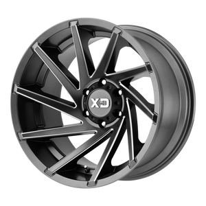 18x9 8x165.1 XD Series Offroad Wheels XD834 Cyclone Satin Gray Milled 0 offset 125.5 hub