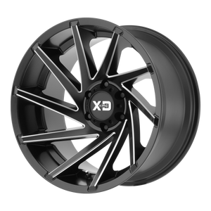 20x12 6x139.7 XD Series Offroad Wheels XD834 Cyclone Satin Black Milled -44 offset 106.25 hub