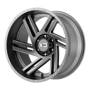 18x9 6x135 XD Series Offroad Wheels XD835 Swipe Satin Gray Milled 0 offset 87.1 hub