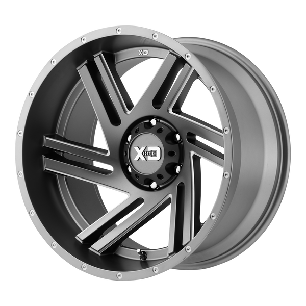 20x9 6x139.7 XD Series Offroad Wheels XD835 Swipe Satin Gray Milled 40 offset 100.5 hub