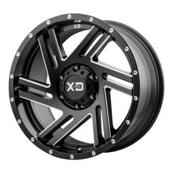 20x9 5x139.7 XD Series Offroad Wheels XD835 Swipe Satin Black Milled 18 offset 78 hub