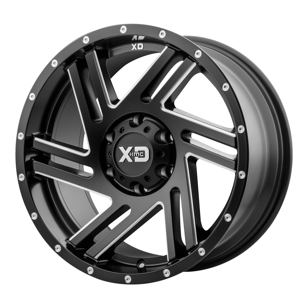 17x9 5x150 XD Series Offroad Wheels XD835 Swipe Satin Black Milled 18 offset 110.5 hub