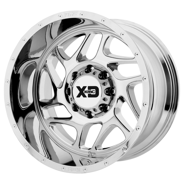 22x10 5x127 XD Series Offroad Wheels XD836 Fury Chrome -18 offset 71.5 hub