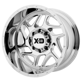 22x10 5x127 XD Series Offroad Wheels XD836 Fury Chrome -18 offset 71.5 hub