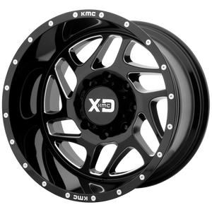 20x12 6x139.7 XD Series Offroad Wheels XD836 Fury Gloss Black Milled -44 offset 106.25 hub