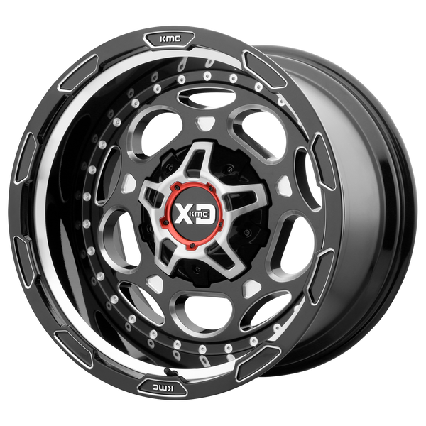 20x9 5x127/5x139.7 XD Series Offroad Wheels XD837 Demodog Gloss Black Milled 0 offset 78.3 hub