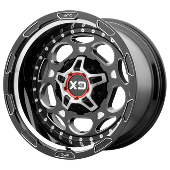 20x9 5x127/5x139.7 XD Series Offroad Wheels XD837 Demodog Gloss Black Milled 0 offset 78.3 hub