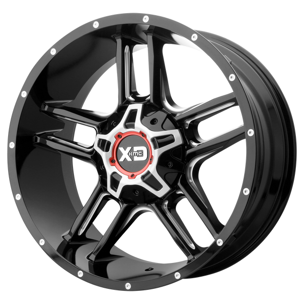 20x9 5x127/5x139.7 XD Series Offroad Wheels XD839 Clamp Gloss Black Milled 0 offset 78.3 hub