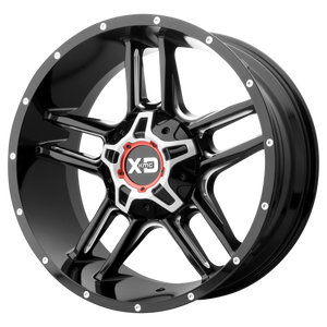 20x9 6x120/6x139.7 XD Series Offroad Wheels XD839 Clamp Gloss Black Milled 18 offset 78.3 hub