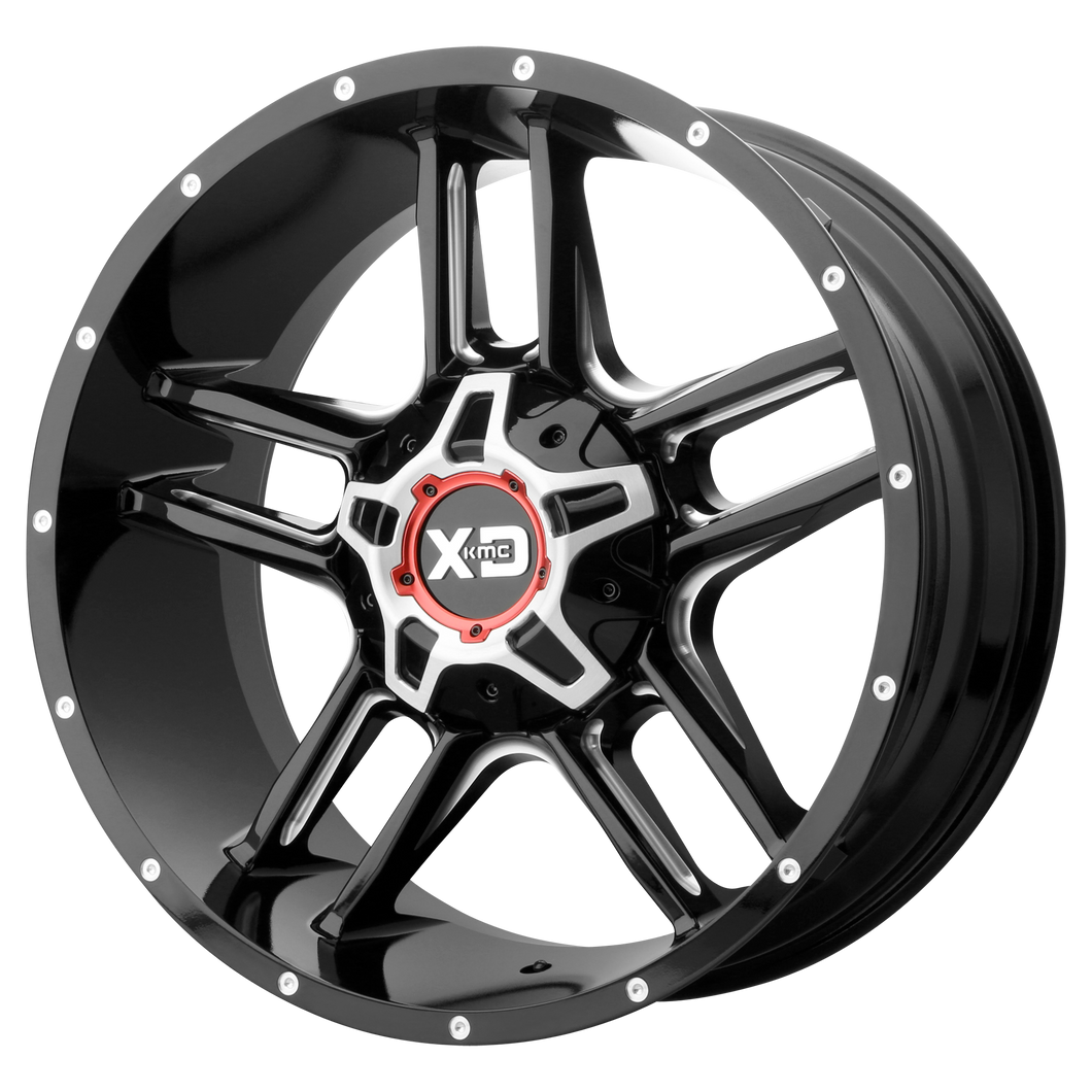 20x9 6x120/6x139.7 XD Series Offroad Wheels XD839 Clamp Gloss Black Milled 18 offset 78.3 hub