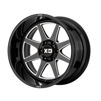 20x10 5x127 XD Series Offroad Wheels XD844 Pike Gloss Black Milled -18 offset 71.5 hub