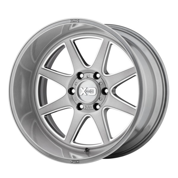 20x9 5x127 XD Series Offroad Wheels XD844 Pike Titanium Brushed Milled 0 offset 78.3 hub