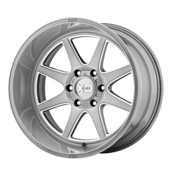 20x9 5x127 XD Series Offroad Wheels XD844 Pike Titanium Brushed Milled 0 offset 78.3 hub