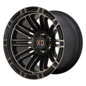 20x10 5x127 XD Series Offroad Wheels XD846 Double Deuce Satin Black With Dark Tint -18 offset 71.5 hub