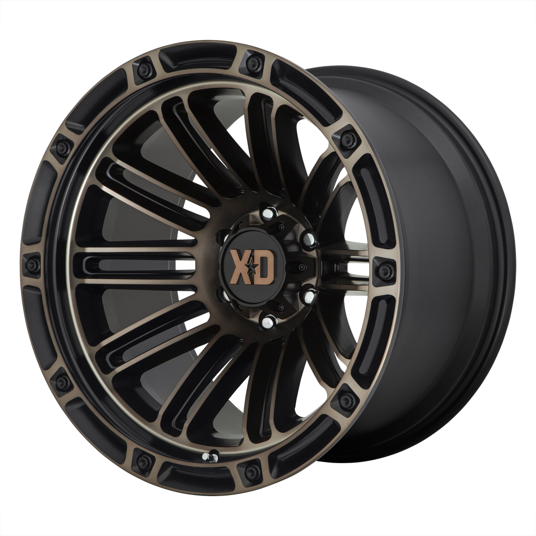 20x10 5x127 XD Series Offroad Wheels XD846 Double Deuce Satin Black With Dark Tint -18 offset 71.5 hub