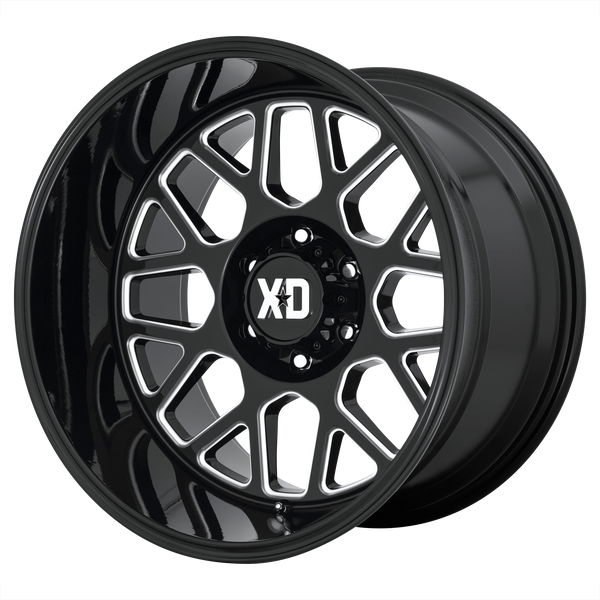 20x10 8x165.1 XD Series Offroad Wheels XD849 Grenade 2 Gloss Black Milled -18 offset 125.5 hub
