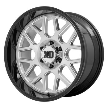 20x10 6x139.7 XD Series Offroad Wheels XD849 Grenade 2 Brushed Milled With Gloss Black Lip -18 offset 106.25 hub