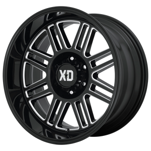 20x10 6x135 XD Series Offroad Wheels XD850 Cage Gloss Black Milled -18 offset 87.1 hub