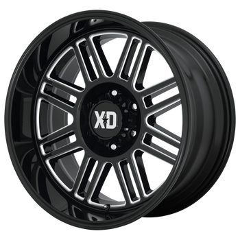 22x10 8x165.1 XD Series Offroad Wheels XD850 Cage Gloss Black Milled -18 offset 125.5 hub